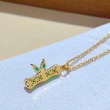 1 件优雅玉竹水晶铜吊坠，母亲节礼物