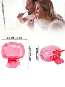 3pcs Portable Travel Toothbrush Case, Plastic Dust-Proof Toothbrush Head Protector - Multicolor - View 3