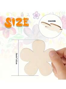 20pcs Wooden Flower Shape Set For DIY Crafts - Perfect For Painting, Coasters & Decorations - Ideal For Holidays LikeBirthday, Mother's Day, Party, Also Suitable For Bedroom Decoration, Living Room Decoration, Home Decoration