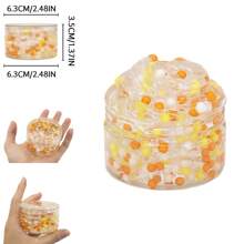 120ML Crunchy Crystal Slime Kit With Color Balls, Soft Non-Sticky Super Stretchy Sensory Toy, Christmas Gift Party Favor Birthday Gifts For Boys Girls, Prizes For Kids Classroom