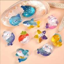10pcs Cute Ocean Animal Resin Charms For DIY Hairclips And Jewelry Making, Decorative Non-Mosaic Craft Supplies For Shoes, Hats And Slime Decorations - Jewelry Making Parts And Accessories - 10 Marine Accessories - View 6