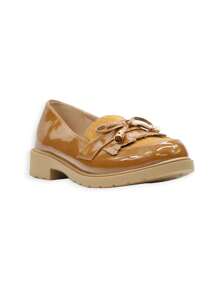 Patent Leather Loafer - Camel - View 3