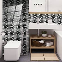 20pcs Kitchen Tile Stickers Bathroom Mosaic Sticker Self-Adhesive Wall Home Decoration  15cm X 15cm - Black - View 4