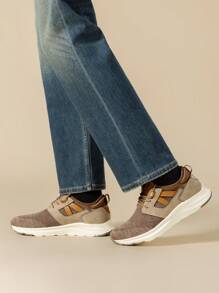 Men's Slip-On Lightweight Sneaker Breathable Walking Shoes - 棕色 - 查看 2