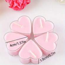 Heart-Shaped Unscented Tea Candles, 3hrs Burning Time Per Piece, Wedding Supplies, Indoor Decor, Creative Heart Candles, Birthday Declaration, Proposal, Romantic Love Candles