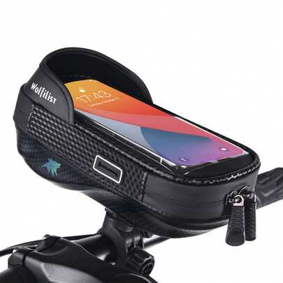 WOLFILIST Waterproof Bike Phone Mount - Touch Screen Holder For 7'' Phones, 360° Rotation & Shockproof Handlebar Bag - Ideal For Cycling, Motorcycle, Electric Bike Accessories