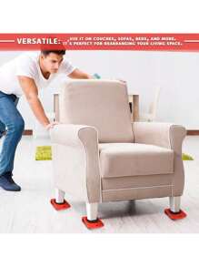 5Pcs/Set Furniture Mover Tool Set With Bar Furniture Mover Lifter With Wheel Professional Moving Tool Heavy Furniture Moving Sliders Appliance Rollers Heavy Duty Furniture Lifter And Sliders Kit Furniture Movers Sliders Appliance Movers - Multicolor - View 8