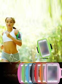 1 pieza Manga deportiva resistente al agua para el brazo, adecuada para correr, actividades al aire libre, fitness, ciclismo, para almacenar el teléfono y artículos pequeños