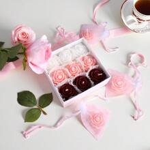 9 pièces/Boîte cadeau de bougies parfumées à la rose simulée, bougies parfumées artisanales, convient pour les souvenirs, les cadeaux de la Saint-Valentin, les bougies d'anniversaire, la décoration de la maison, la décoration des fêtes, la décoration de la chambre, les accessoires de maison, les bougies en forme de rose, cadeaux de la Fête des Mères, remise des diplômes, mariage