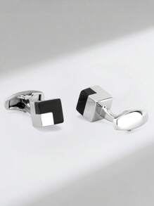 1 对时尚袖扣套装，高档钻石袖口个性化男士西装衬衫配饰，宝石袖扣时尚迷人配饰，适合男士日常、宴会、婚礼、商务、派对穿着 - 彩色 - 查看 7