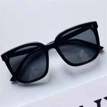 Gafas de sol retro personalizadas, resistentes a los rayos UV y a los rayos azules para mujer - Negro - Ver 8