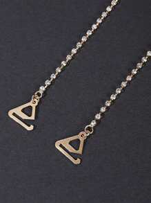 1 Pair Women's Bling Rhinestone Shoulder Strap Elegant Copper Body Chain Sexy Invisible Bra Strap For Rave - Multicolor - View 5