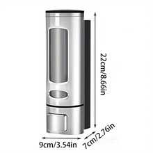 جهاز توزيع سائل غسيل مثبت على الحائط سعة 400 مل - ضغط يدوي، مناسب لجل الاستحمام والشامبو ومطهر اليدين والمستحضرات السائلة، مناسب لتنظيف حمام المنزل والفندق | جهاز سائل حديث | توزيع مثبت على الحائط