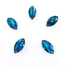 Szkło w kształcie navette, wielokolorowe, błyszczące, ręcznie robione, do szycia, kryształowe, ręcznie szyte, kryształki ozdobne, płaskie z tyłu, z otworami, klejnoty, akcesoria DIY, kamienie do przyszywania, strass do ozdabiania ubrań, sukienek, toreb, butów, broszek, kolczyków, rękodzieła