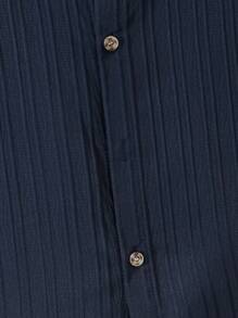 2pcs Outfit: Textured Solid Color Short Sleeve Casual Shirt & Straight Leg Textured Pants For Older Boys, Daily/Outdoor Wear