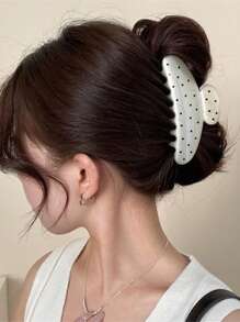 3 Pezzi di Fermagli per capelli con perle finte lucide e pois bianchi, di alta qualità, dimensioni grandi ed eleganti, accessori per capelli, pinze per capelli