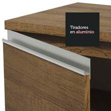 Gabinete Bajo Cocina Madesa Glamy De 120cm Con Ensimera 2 Puertas Color Rústico - Marrón - Ver 7