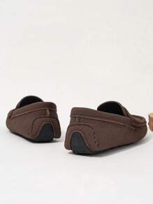 1 Pair Spring & Autumn Children Outdoor Casual Loafers, Comfortable Flat Shoes For School And Street - Brown - View 5