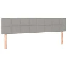vidaXL Headboard LED 160x5x78/88 Cm Fabric Light Grey