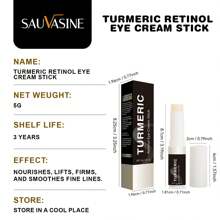 Turmeric Retinol Eye Cream Stick For Dark Circles And Puffiness, Retinol Anti-Aging Eye Cream, Reducing Fine Lines And Bags Eye Cream, Every Sleep-Deprived Mom Needs This. I Often Stay Up Late, So I Get Dark Circles Easily. Most Eye Creams Give Me Miliary Pimples And Do Nothing For My Dark Circles