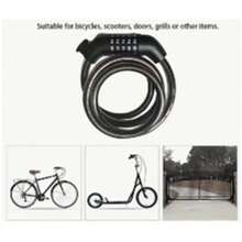 قفل دراجة متعدد الاستخدام - كابل مقاوم للقطع والصدأ معزز ، سمك 12 مم ، لمسة أسود ، تحكم بالزر ،قفل كابل من الصلب التنجستيني للدراجات الجبلية والطرق - متعدد الألوان - مشاهدة 9
