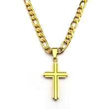 Stainless Steel Cross Necklaces For Men Gold Silver Color Hip Hop Man Necklace Jewelry