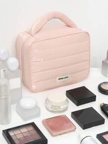 1个极简闪亮Y2K泡沫化妆包，大容量可拆卸化妆包，带提手，多功能精致防震洗漱包及旅行收纳包，少女心防水收纳袋，多隔层设计，可收纳数据线、香水、数码配件（如数据线、鼠标、耳机等），男女通用，化妆包，旅行必备 - 彩色 - 查看 11