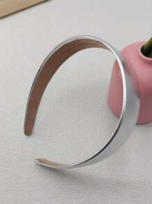 1 包 3 厘米宽优雅纯色 PU 皮革头带，适合日常佩戴 - 彩色 - 查看 8