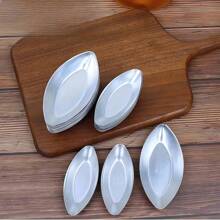 Aluminum Boat Shaped Tart Mold - Baking Pan For Madeleines Cookies & Pastries - Scalloped/Smooth Edge Design - 9.5cm/11.8cm Oven Baking Tool - Multicolor - View 5