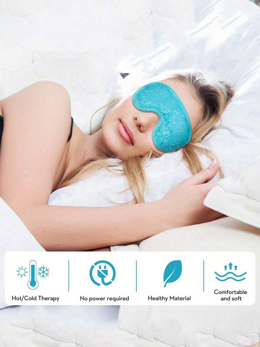 Moisturizing PVC Gel Faux Pearl Eye Mask, Ice Compress & Hot Compress Eye Mask, & Reusable - Multicolor - View 1