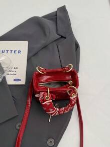 Sac à bandoulière carré mini, polyvalent et casual pour femmes. Look de luxe et chic