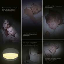 1 pieza Máquina de ruido blanco, Máquina de luz y música para dormir, Máquina de sonido portátil para bebé y adultos, Luz nocturna LED con brillo ajustable, Características de batería potente de 1200mAh, Temporizador de 3 velocidades, 21 sonidos relajantes, Cancelación de ruido para oficina y dormir, Alimentación nocturna, Terapia de sonido para el hogar, Viajes, Registro, Regalos de cumpleaños y festividades - Blanco - Ver 10