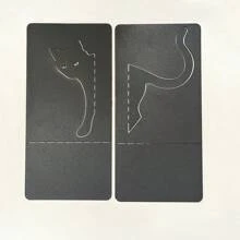 2 piezas de terminales de libro ajustables de arte de hierro, diseño caprichoso de gato, terminales de libro decorativos, esquinas redondeadas, pinzas de libro, decoración de oficina, biblioteca, escritorio, apropiado para la temporada de graduación, Acción de Gracias, regreso a la escuela [Requiere conformación manual]