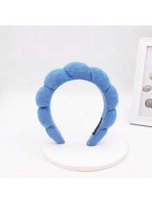 1 pieza Diadema con forma de nube simple de esponja para mujeres, diadema de verano para lavado de cabello y peinado, accesorios rosas, diadema, diadema para el cabello, diadema para el cuidado de la piel