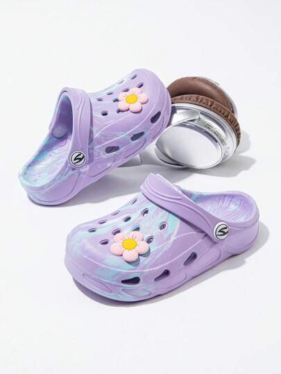 HOBIBEAR 1 Par de Chinelos Infantis Meninos e Meninas, Tamancos Fofos para Crianças Pequenas, Sandálias Multicoloridas da Moda para Praia e Uso Externo no Verão