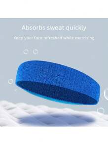 1 件男女通用运动头带，吸汗健身瑜伽跑步篮球羽毛球头饰 - 彩色 - 查看 2