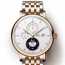 Lobinni Branded Multipurpose Water-Resistant Mechanical Watch Model 13056, Business & Casual - Rose Gold - View 14