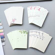 20 Pcs Vintage Floral Blank DIY Cards - Elegant Thank You & Greeting Postcards With Cherry Blossom, Peach And Plum Patterns, Suitable For Wedding, Invitation, Mother's Day, Greeting Cards,Back To School,School Supplies - one-size - View 2
