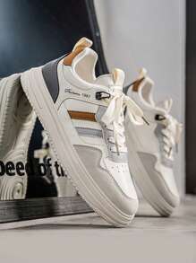 2025 Spring New Arrival Minimalist White Casual Canvas Sneakers, Fresh Academy Style Sporty Niche Versatile Trainers