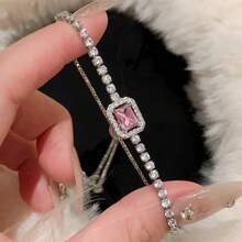 1pc Women's Fashion Elegant Luxury Crystal Bracelet