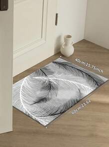 1 块灰色地毯，现代简约风格，长条地毯，毛绒天鹅绒，850g/M² 0.8cm 厚，矩形，防滑，可清洗，家居装饰，客厅，厨房，餐厅，办公室，四季皆宜 - 灰色 - 查看 16