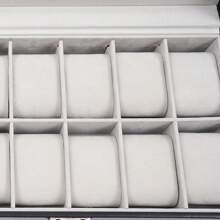 YUNRUX 25 Slots Watch Box With Glass Lid Jewelry Case Sunglasses Organizer Box - Black - View 9