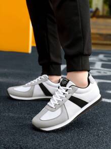 Youth Unisex Sports Shoes, Fashion Mix-And-Match Casual Shoes, Classic Retro Shoes, Lightweight Breathable Running Shoes, Comfortable Non-Slip Trainers, Student Campus Sneakers, Street Style Travel Hiking - Grey - View 5