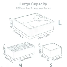 1/3/6/9/12pcs Foldable Fabric Storage Boxes, Closet Dresser Drawer Organizer, Fabric Baskets Containers For Clothes, Underwear, Socks, Garments, Decor, Holiday, Room, Home, Bedroom, Dress, Pants, Jeans, Boots, Skirt, Bedroom Organizer