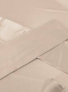 上衣春季新款修腰纯色长袖连衣裙配腰带女士优雅连衣裙优雅缎面复古连衣裙