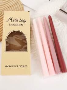 2025新款渐变色蜡烛套装，4支/盒，欧美风格长蜡烛，适合家居装饰、浪漫约会、婚礼派对、慵懒下午茶，无香蜡烛，设计师特别配色方案，礼盒包装，是馈赠亲朋好友的理想礼物，适合任何节日和季节，是生日、毕业等场合的完美礼物。 - 彩色 - 查看 14