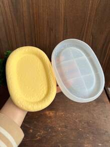 1pc Silicone Gypsum Storage Tray Molds DIY Oval Coasters Concrete Cement Mould Jewelry Display Storage Dish Home Decoration