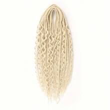 Extensiones de peluca de rastas 2 en 1 de 24 pulgadas, Set de 10 piezas de extensiones de rastas rectas y rizadas hechas a mano, estilo hippie para mujer