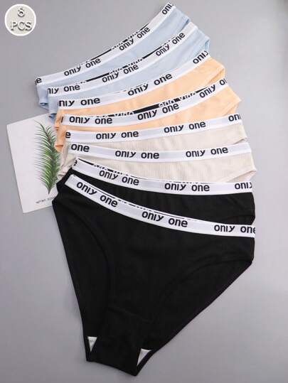 8 条装 女士休闲多色运动风格透气舒适可爱内裤