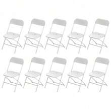 10pcs Injection Molding Classic Garden Plastic Folding Chair - trắng - Xem 1